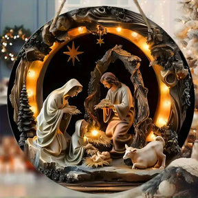 Presépio de Resina Guirlanda de Natal Artesanal