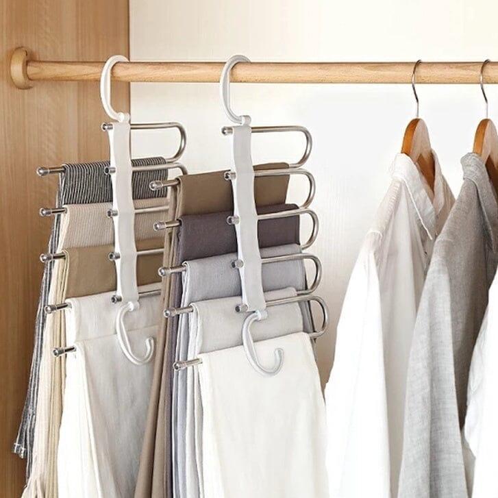 (Compre 2 LEVE 3) Cabides 5 em 1 Retrátil - Organize e Multiplique o Guarda-Roupa