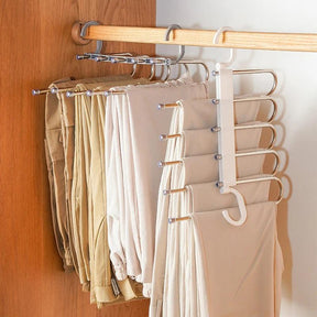 (Compre 2 LEVE 3) Cabides 5 em 1 Retrátil - Organize e Multiplique o Guarda-Roupa