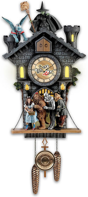 Relógio Cuco Edição Limitada Mágico de Oz – 60 cm de altura, musical e com iluminação especial.
