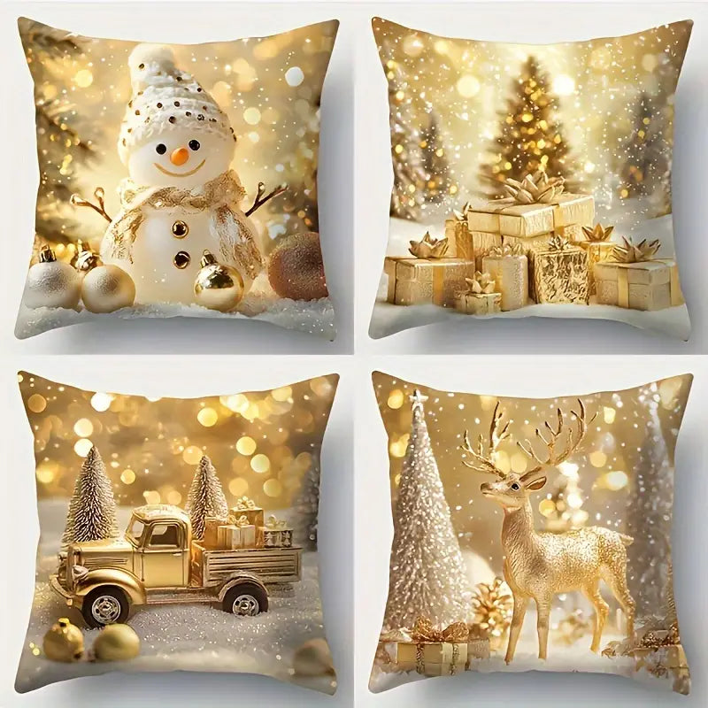Kit Capas de Almofadas de Natal Sofisticada