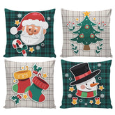 Kit Capas de Almofadas de Natal Para Decoração de Sofá